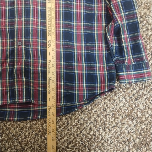 L.L. Bean 100% Cotton Mens Plaid Long Sleeve Button Up Large Casual Outdoors - Picture 5 of 7